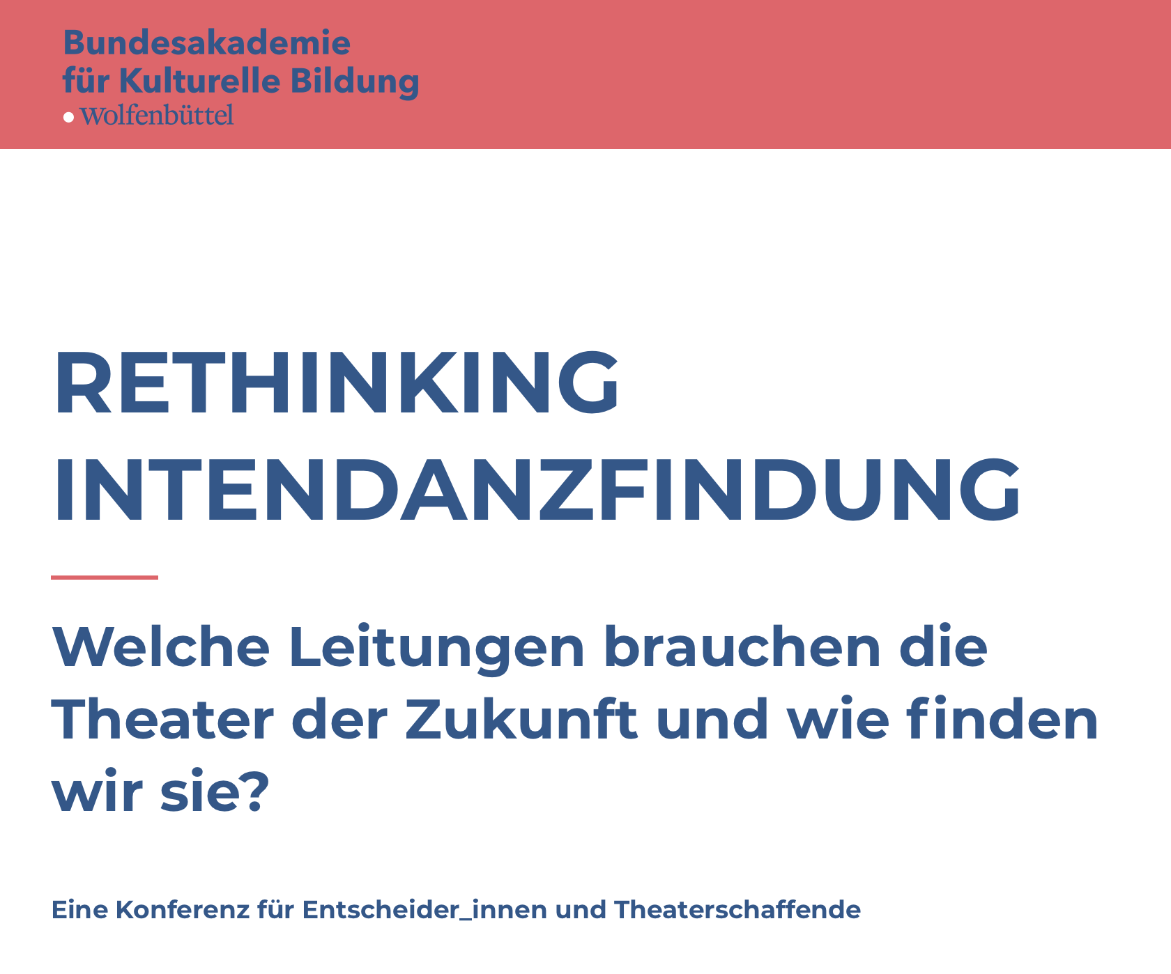 Rethinking Intendanzfindung
